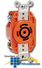 Leviton Flush Mounting Locking Receptacle with Isolated.. - 2520-IG - TelephoneStuff.com