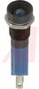 Indicator,Pnl-Mnt;LED;Blue;60mcd;9.5mmDia;12VDC;Solder/QC ;Satin Chrome (Bezel) - 70011696 - Allied Electronics, Inc.