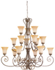 39034BLE-71 Large Chandeliers-Glass Shade - 754201 - Capital Lighting, Inc.