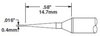 Metcal Smartheat Soldering Cartridge STTC-545 - Conical Tip - 0.58 in Tip Length - 0.016 in Tip Width - STTC-545 - R. S. Hughes Company, Inc.