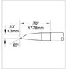 Metcal Smartheat Rework Cartridge SMTC-0147 - Hoof Tip - 0.7 in Tip Length - 0.13 in Tip Width - SMTC-0147 - R. S. Hughes Company, Inc.
