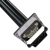Pre-wired Female Rectangular Receptacles, 10 Pole, Single Latch, 14 awg, 0.3M - IRCL-10NF-140-003 - Mencom Corporation