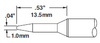 Metcal Smartheat Soldering Cartridge STTC-101 - Conical Tip - 0.53 in Tip Length - 0.04 in Tip Width - STTC-101 - R. S. Hughes Company, Inc.