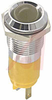 Indicator,Pnl-Mnt;LED IN 10MM 12VDC YELL, BRIGHT CHROME - 70011630 - Allied Electronics, Inc.