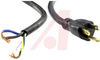 Power Cord; 15 A; SJT; 9 ft. 10 in.; 0.042 in. (Outer); 1875 W; 125 V; Black - 70116018 - Allied Electronics, Inc.