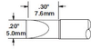 Metcal Smartheat Soldering Cartridge STTC-817 - Chisel Tip - 0.3 in Tip Length - 0.2 in Tip Width - STTC-817 - R. S. Hughes Company, Inc.
