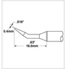 Metcal Smartheat Soldering Cartridge STTC-840 - Conical Tip - 0.63 in Tip Length - 0.016 in Tip Width - METCAL STTC-840 - R. S. Hughes Company, Inc.