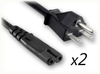 NEMA 6-15P to IEC-60320-C7 x 2 HOME // Power Cords // High Voltage Power Cords // Straight Blade Power Cords -- 0555.054 - Image