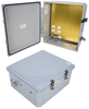 14x12x06 Polycarbonate Weatherproof Outdoor IP66 NEMA 4X Enclosure, 120 VAC MNT PLT DKGY -- TEPC141206-100 - Image