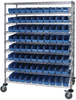 Catheter Cart, 9Shelves, 80Bins, Blue; No. Of Bins Quantum Storage - 44AC7972 - Newark, An Avnet Company