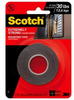 3M Scotch 414DC Black Foam Mounting Tape - 1 in Width x 60 in Length - 91976 - 051141-91976 - R. S. Hughes Company, Inc.