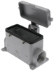 Insulated, Rectangular Base with cover, Surface mount, size 77.27, 4 Pegs, 2 Side PG21 cable entries - CMP-06CS2 - Mencom Corporation