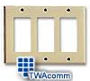 Leviton Metal 3 Gang Decora/GFCI Wallplate - 84411 - TelephoneStuff.com