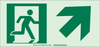 Brady Bradyglo B-984 Polyester Rectangle White Exit Sign - 15 in Width x 7 in Height - Glow in the Dark - 114676 - 754473-17720 - R. S. Hughes Company, Inc.