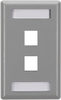 2-Port Gray Single-Gang Keystone Wallplate -- WP461 - Image