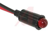INDICATOR, SNAP-IN DIFFUSED PANEL MOUNT, 5V, RED, 14IN. WIRE LEADS - 70081817 - Allied Electronics, Inc.