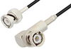 BNC Male to BNC Male Right Angle Cable 36 Inch Length Using RG174 Coax - PE3C3404-36 - Pasternack