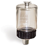 (Formerly B1748-4), Oil Reservoir, 2 1/2 oz Polycarbonate, 1/4” Male NPT, Pipe Mount -- B1748-0022B1W - Image