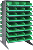 2 Side Sloped Rack, 16Shelves, 48Bin/grn; Shelving Unit Type Quantum Storage - 44AC6365 - Newark, An Avnet Company