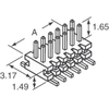 Connectors, Interconnects - Rectangular Connectors - Headers, Male Pins - 1061529-FTMH-138-03-L-DV - Win Source Electronics