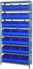 Open Shelving, 8Shelves, 21Bins, Blue; Shelving Unit Type Quantum Storage - 44AC8854 - Newark, An Avnet Company