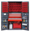 Bin Cabinet, 58Bins, Red, 800Lb; No. Of Bins Quantum Storage - 44AC6964 - Newark, An Avnet Company