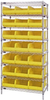 Open Wire Shelving, 8Shelves, 21Bin, Yel; Shelving Unit Type Quantum Storage - 44AC8452 - Newark, An Avnet Company