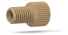 Flangeless Nut Short, PEEK 1/4-28 Flat-Bottom, for 1/8