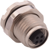 Sensor Connector, M5, Rcpt, 4Pos, Panel; Product Range Norcomp - 76Y0119 - Newark, An Avnet Company