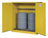 Justrite Sure-Grip EX 110 gal Yellow Hazardous Material Storage Cabinet - 59 in Width - 65 in Height - Floor Standing - 697841-11939 - 697841-11939 - R. S. Hughes Company, Inc.