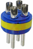 connector comp,insert only,size 22,blueinsul,4 #8 solder cup pin contact - 70141387 - Allied Electronics, Inc.