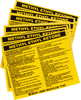 Brady B-928 Black on Yellow Rectangle Vinyl Hazardous Material Label - 4 1/2 in Width - 3 2/4 in Height - Printed Text = METHYL ETHYL KETONE - 93569 -- 754476-93569
