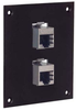 Universal Sub-Panel, 2 Shielded Category 6 Couplers, RJ45 Straight Thru -- REF00011