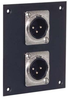 Universal Sub-Panel, Dual XLR 3 Pin Male Couplers - REF00040 - MilesTek Corporation