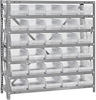 Open Shelving, 7Shelves, 30Bins, Clear; Shelving Unit Type Quantum Storage - 42AC9038 - Newark, An Avnet Company