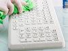Washable Induproof Med Silicone Keyboard with Antimicrobial Surface In Grey Colour -- TKG-105-MED-IP68-GREY