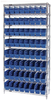 Open Wire Shelving, 9Shelves, 64Bin, Blu; Shelving Unit Type Quantum Storage - 44AC8556 - Newark, An Avnet Company