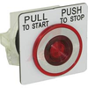 Pushbutton, Non-Illuminated, Red Maintained (Push/Pull), 1NO-1NC, 30mm,10A, 600V -- 70060476
