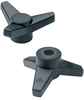 Plastic Three Spoked Knobs by ELESA® -- 33732 - Image