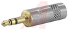 Connector; AV; Stereo Plug; 3.5mm; Nickel Handle; Gold Plug - 70088571 - Allied Electronics, Inc.