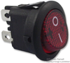 Rocker Switch, Dpst, Off-On, Red, Panel, 12 A, 125 V Rohs Compliant Apem - 97K6045 - Newark, An Avnet Company