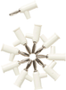 Banana Plug With Safety Collar, 15A, Solderless, Set Screw, White; Gender Pomona - 87F025 - Newark, An Avnet Company