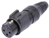 Neutrik NC3FX-HD-B 3-Pin Female XLR Cable End Heavy Duty Bla - NEUNC3FXHDB - HAVE, Inc.