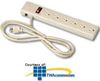 Leviton 6-Outlet Plug Strip with 6' Power Cord, Unswitched -- 4800-PSN - Image