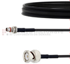Slide-On BMA Plug Bulkhead to BNC Male Cable LMR-100 Coax in 24 Inch - FMCA1649-24 - Fairview Microwave Inc.