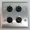 HAVE 2Gang Stainless Wallplate 4Combo - HAVWP2011XLRCOMBO4 - HAVE, Inc.