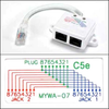 10/100 BaseT 1P/2J 07 Wiring Splitter, Pigtail Type - 1021-SF-02 - SFCable.com