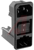 Module, Pwr Entry;AC Inlet and 2-Pole Fuseholder/Switch;Snap-In Mt;10A;250VAC - 70080691 - Allied Electronics, Inc.