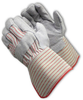 PIP 85-7612 Gray/Red Split Cowhide Leather Full Fingered Work & General Purpose Gloves - Wing Thumb - Uncoated - 11.8 in Length - 616314-07859 - 616314-07859 - R. S. Hughes Company, Inc.