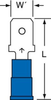 3M Scotchlok Blue Insulation Grip Nylon Insulation Grip Quick-Disconnect Terminal MNG14-250DMK - 0.94 in Length - 0.085 in Inside Diameter - 054007-01788 - R. S. Hughes Company, Inc.